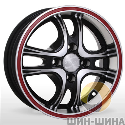 Диски AT 409 BPRL (Black Polished Red Line) Storm